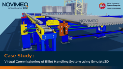 Case Study Virtual Commissioning of Billet Handling System using Emulate3D - NOVIMEQ - India US UK Middle East UAE